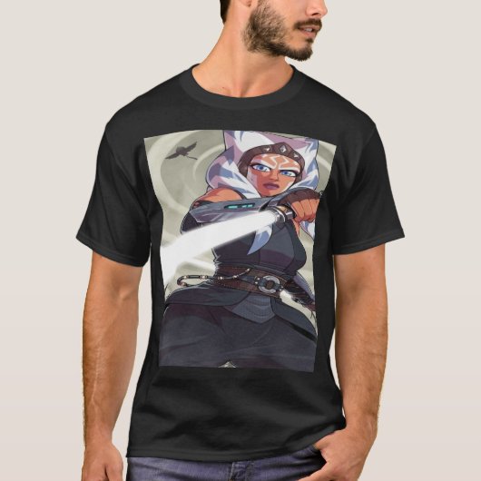 Ahsoka Tano – Dual Saber Warrior Tシャツ (正面)