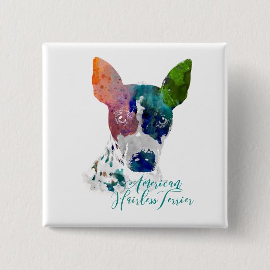 AHTの水彩画Buton 缶バッジ (正面)