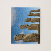 Ahu Akivi, Rapa Nui，イースター島，チリ2 ジグソーパズル (縦)