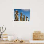 Ahu Akivi, Rapa Nui，イースター島，チリ2 ポスター (キッチン)