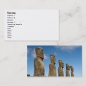 Ahu Akivi, Rapa Nui，イースター島，チリ2 名刺 (正面/裏面)