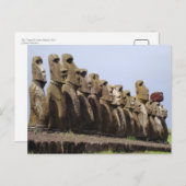 Ahu Tongariki、チリ、イースター島 ポストカード (正面/裏面)