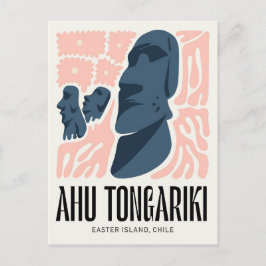 Ahu Tongariki Easter Islandチリ旅行フローラ ポストカード