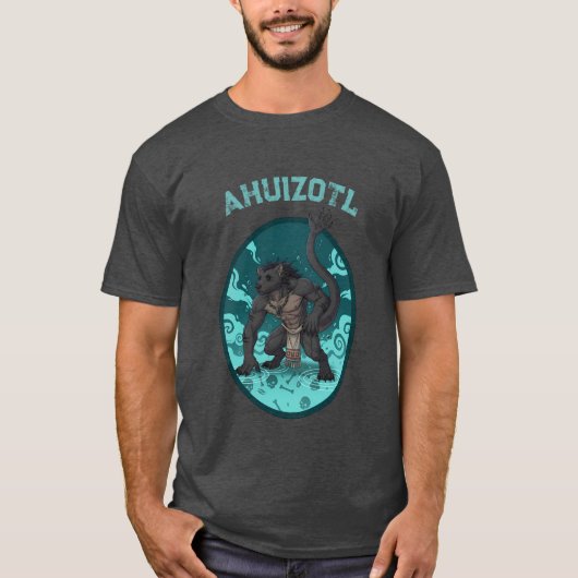 Ahuizotl Water Guardian Art - Aztec Mythic Legend Tシャツ (正面)