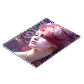 AIかわいらし生成レディースパイラル写真ノートブック ノートブック (左側)