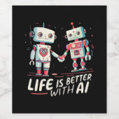 AIがあると人生はもっと楽しい ワインラベル (シングルラベル)