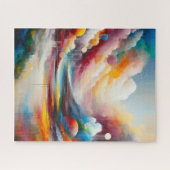 AIがモダン生み出したアートのカラフル風景 ジグソーパズル (横)