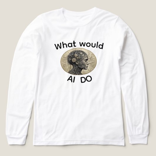 AIが何をするか トライブレンドTシャツ (デザイン正面)