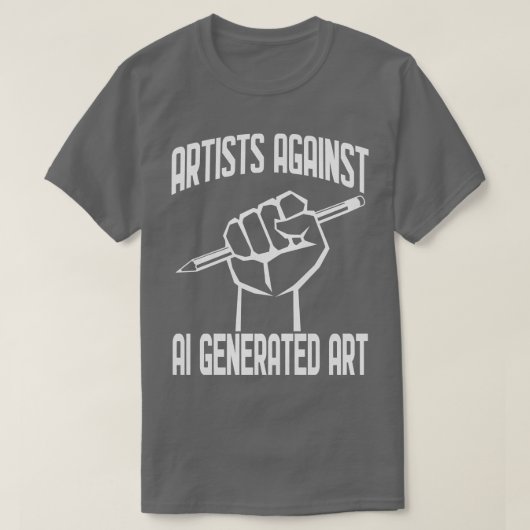 AIが生み出したアートに対抗するアーティスト Tシャツ (デザイン正面)