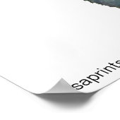 AIが生み出したアートブルーアジサイヴィンテージウォールアート ポスター (角)