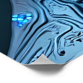 AIが生み出したサイバーパンクアートはっきりした&未来的!N ポスター (角)