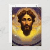 AIが生み出したミュシャによる宇宙のイエス ポストカード (正面/裏面)