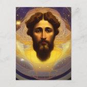 AIが生み出したミュシャによる宇宙のイエス ポストカード (正面)