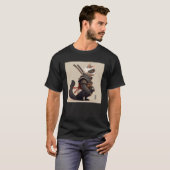 AIが生み出した忍び猫 Tシャツ (正面フル)