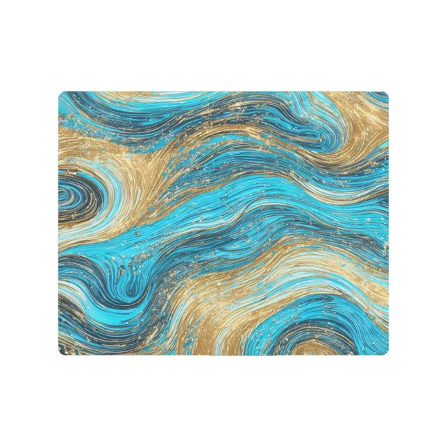 AIが生み出した抽象芸術アートメタルアート メタルプリント (正面)