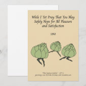 AIが生み出すアーティチョークのビクトリアン休日 シーズンカード (正面/裏面)