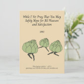 AIが生み出すアーティチョークのビクトリアン休日 シーズンカード (スタンド正面)