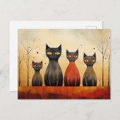 AIが生成した猫の注意喚起、 ポストカード (正面/裏面)