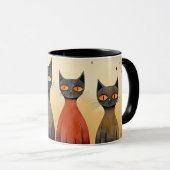 AIが生成した猫の注意喚起、 マグカップ (正面右)