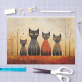 AIが生成した猫の注意喚起、 薄葉紙 (クラフト)