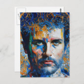 AIが生成した男絵画の ポストカード (正面/裏面)