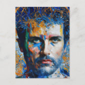 AIが生成した男絵画の ポストカード (正面)