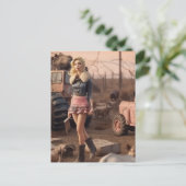 AIが黙示録の後の世界で人形を生成 ポストカード (スタンド正面)