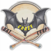 AIこうもりクラップビニ熱狂するルステッカー シール (正面)