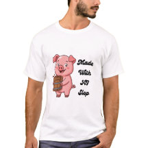 AIで作られたスープがお好き?面白い豚のテクノロジーメメTシャツ