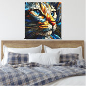 AIで生み出された猫 キャンバスプリント (インサイチュ (寝室))