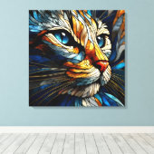 AIで生み出された猫 キャンバスプリント (インサイチュ (ウッドフロア))