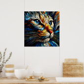 AIで生み出された猫 ポスター (キッチン)