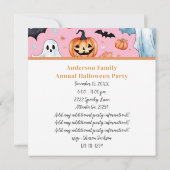 AIで生成された幽霊とカボチャハロウィーン 招待状 (裏面)