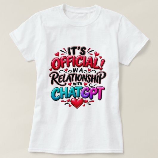AIとお付き合い中 Tシャツ (デザイン正面)