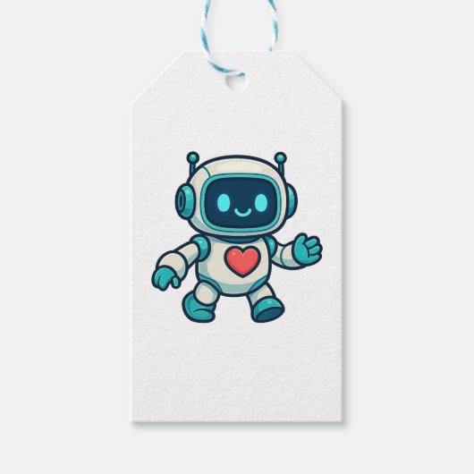 AIとロボットキャラクター ギフトタグ (正面)