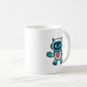 AIとロボットキャラクター コーヒーマグカップ (正面右)