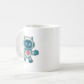 AIとロボットキャラクター コーヒーマグカップ (正面左)