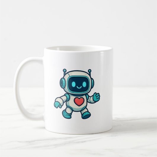 AIとロボットキャラクター コーヒーマグカップ (左)