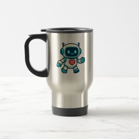 AIとロボットキャラクター トラベルマグ (左)