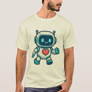 AIとロボットキャラクター Tシャツ