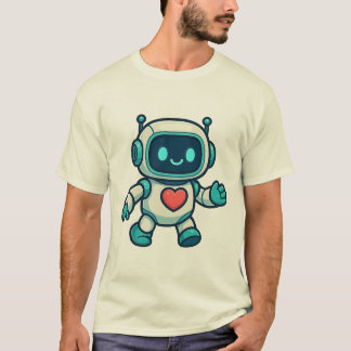 AIとロボットキャラクター Tシャツ