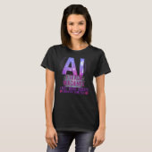 AIと機械学習を教える人 人工知能 Tシャツ (正面フル)