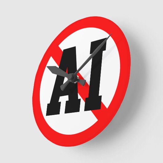 AIなし ラウンド壁時計 (傾斜)