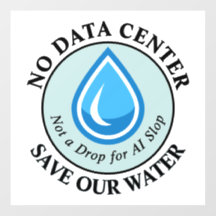 AIには一滴たりとも NO DATA CENTER SAVE OUR WATER