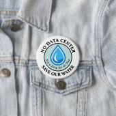 AIには一滴たりとも NO DATA CENTER SAVE OUR WATER 缶バッジ (インサイチュ)