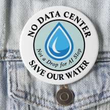 AIには一滴たりとも NO DATA CENTER SAVE OUR WATER