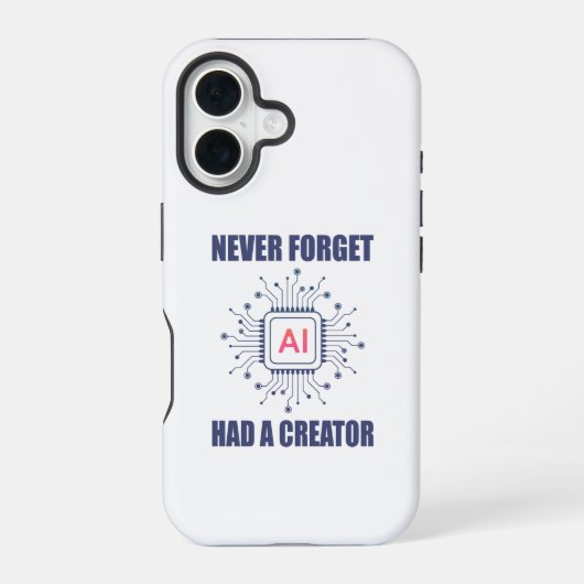 AIには制作者がいることを忘れるな iPhone 16ケース (裏面)