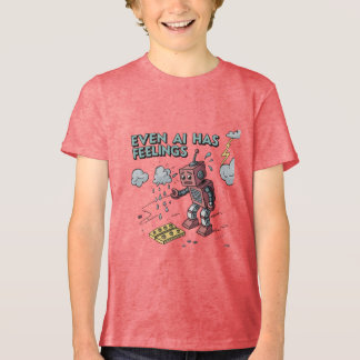 AIにも感覚がある – おもしろい Sad Robotレトロ技術 トライブレンドＴシャツ