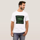 AIによる滅亡を生き延びた(幻覚だったけど)技術者ジョーク Tシャツ (正面フル)