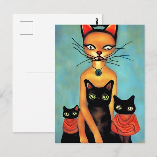 AIによる猫 ポストカード (正面/裏面)